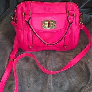 Bright pink crossbody purse